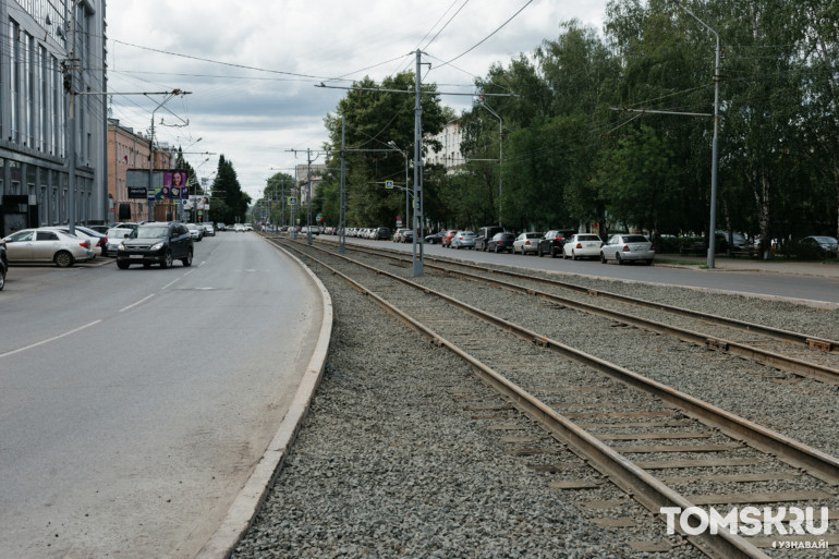 Впервые за 15 лет в Томске отремонтировали трамвайные пути на Кирова