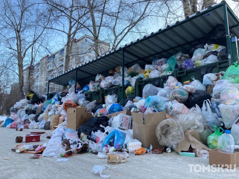 Томичи массово жалуются на замусоренные контейнерные площадки