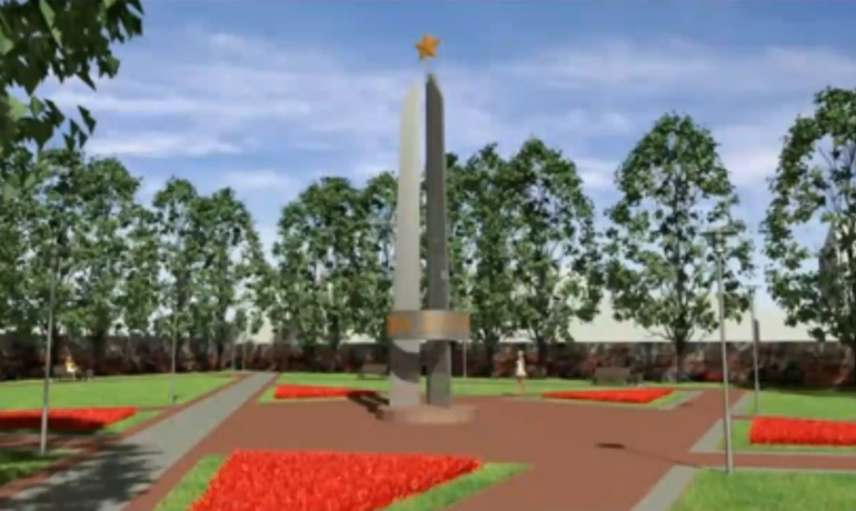 Томские власти показали, как будет выглядеть стела памяти 166-й дивизии