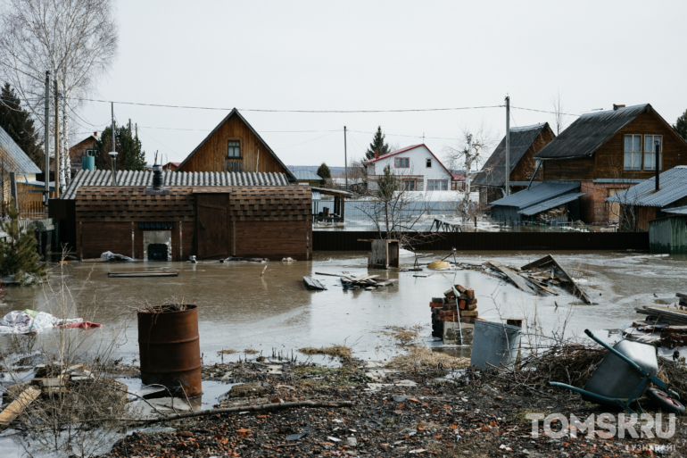 Ледоход в Томске: как в Черной Речке ждут большую воду