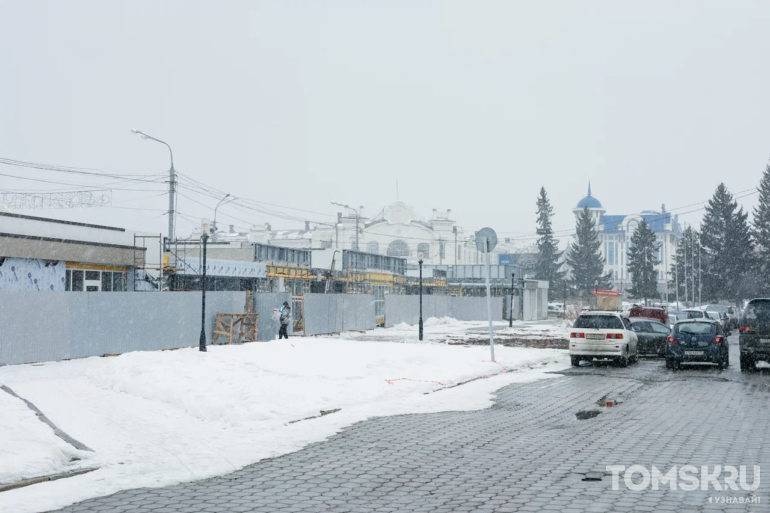 Аллею на площади Ленина вырубили в Томске. Там высадят новые деревья