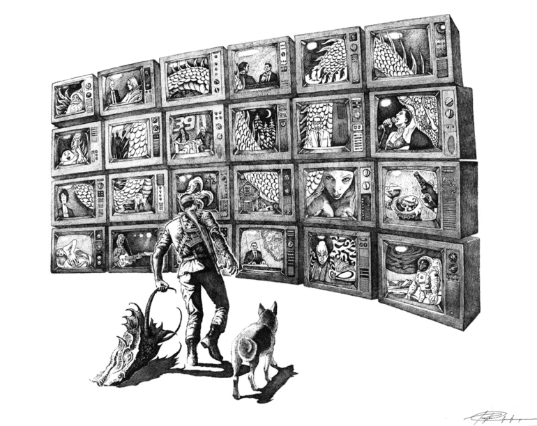 В Томске продолжает работу выставка графики Сергея Рукавишникова