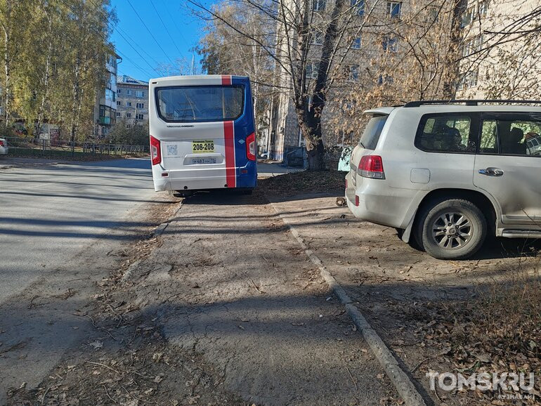 Мастера томской парковки: автобусы без остановок или «зебры» для машин