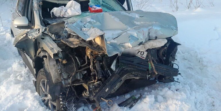 Женщина и девочка пострадали в ДТП с автопоездом в Томской области