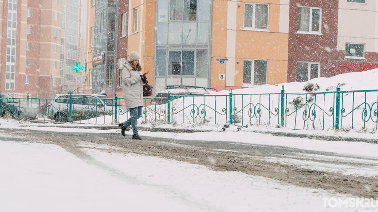 Томск снова укрыло снегом — фоторепортаж из спального района