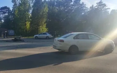 Мотоциклист пострадал в ДТП под Томском
