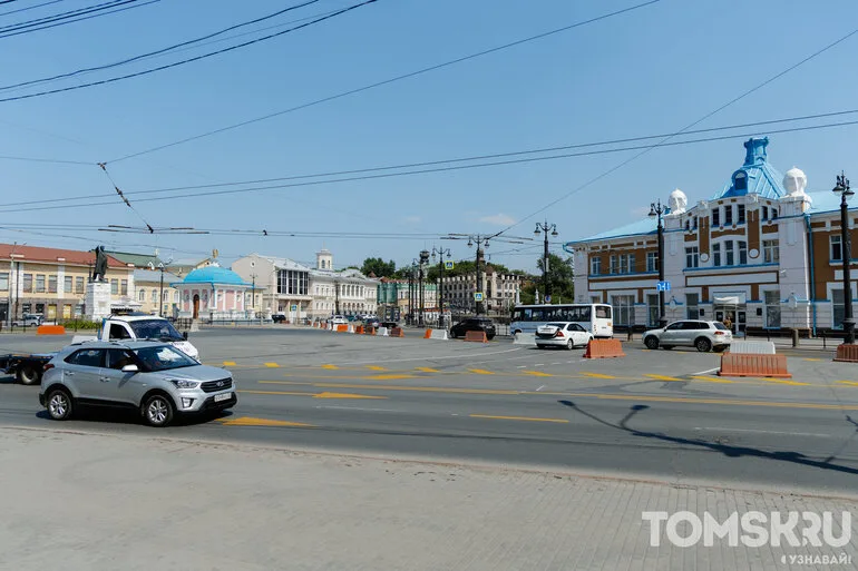 Новая разметка: как теперь ехать через площадь Ленина в Томске?